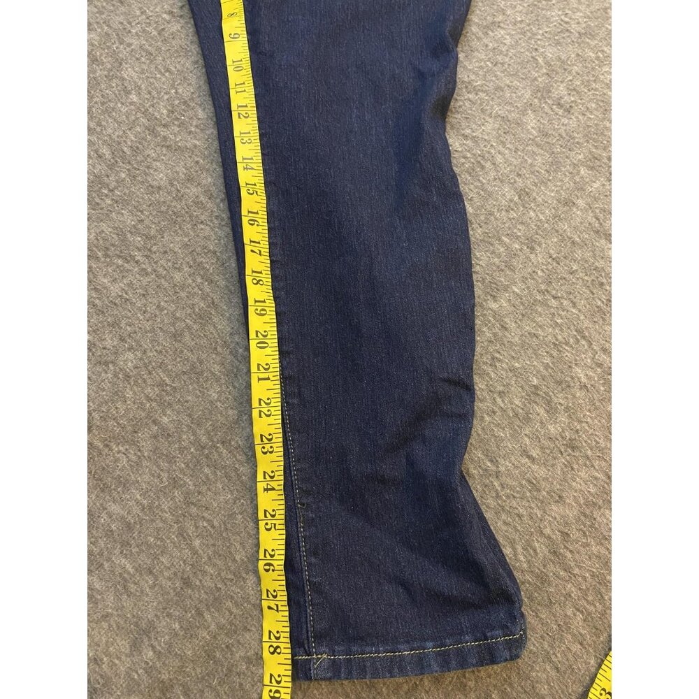 California Vintage Jeans Womens 18 Blue Dark Wash Straight High Rise Stretch - Picture 6 of 8
